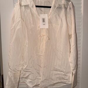 Frame Delicate Tie Front Blouse